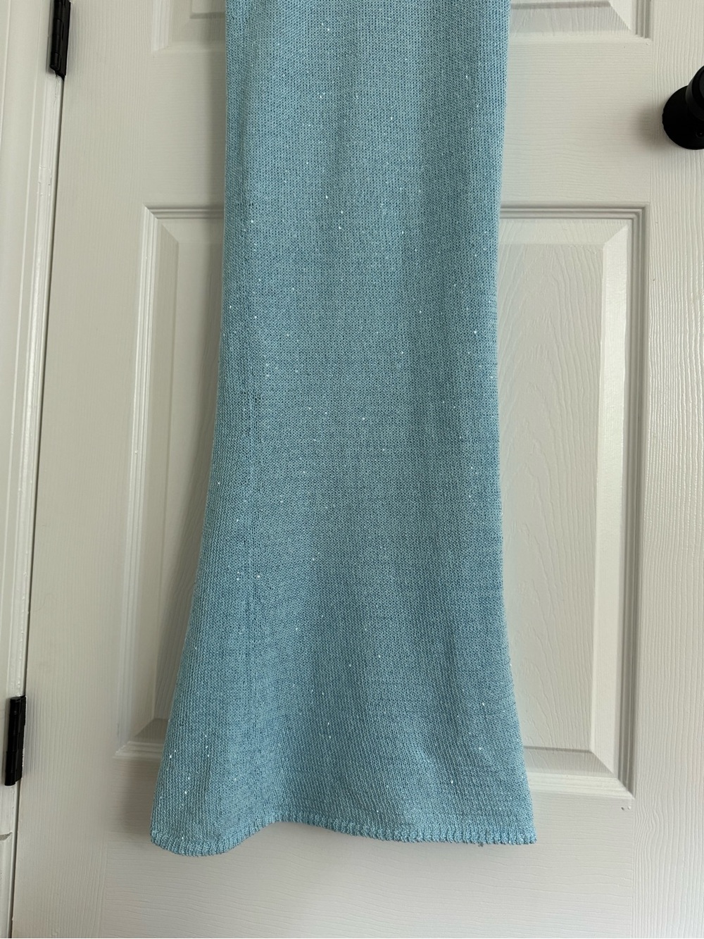 Asta Resort Ana Baia Blue Sequin Knit Maxi Dress - Picture 7 of 16